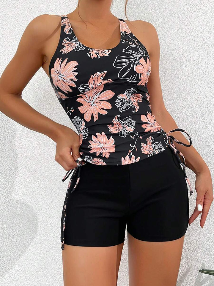 Lushie | Floral Print Tankini Top