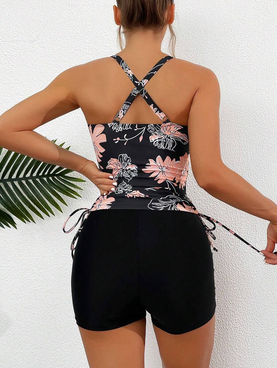 Lushie | Floral Print Tankini Top