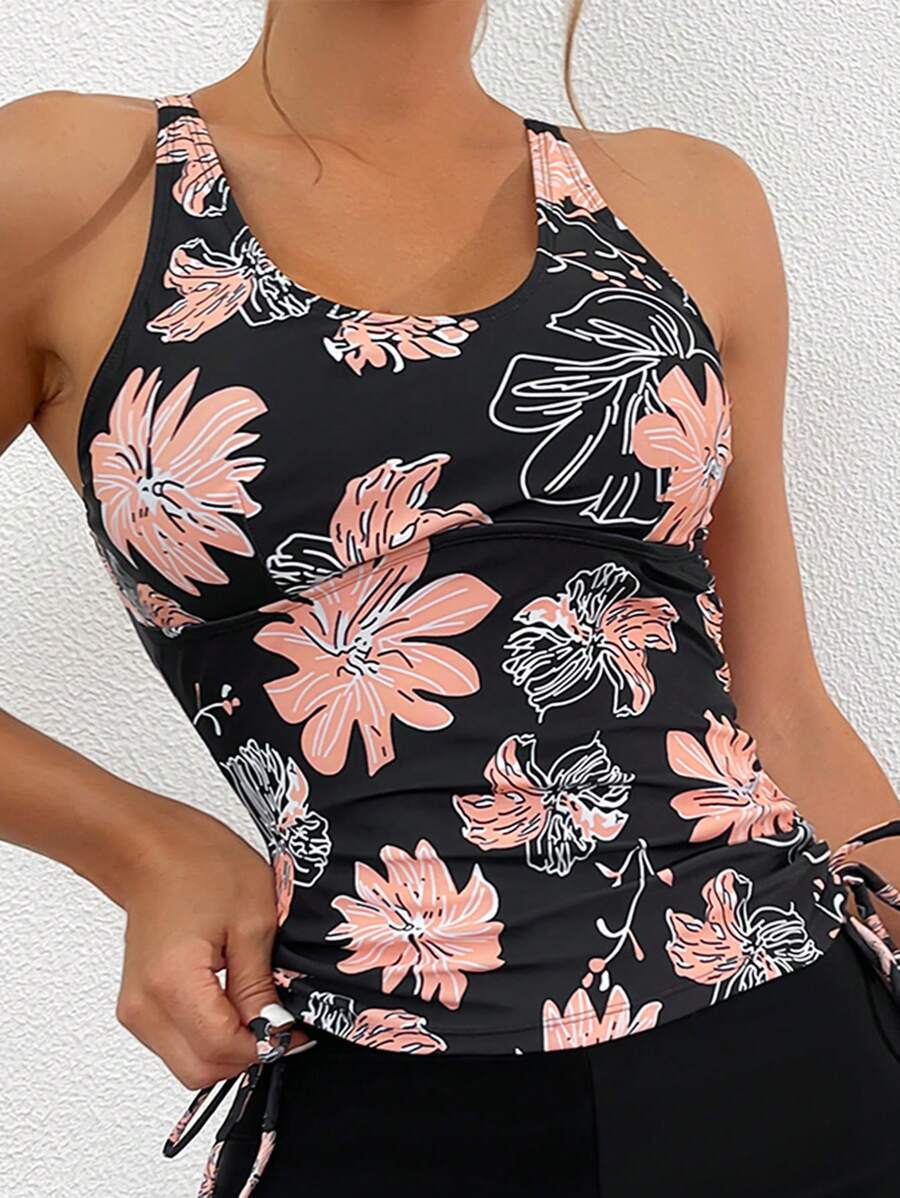 Lushie | Floral Print Tankini Top
