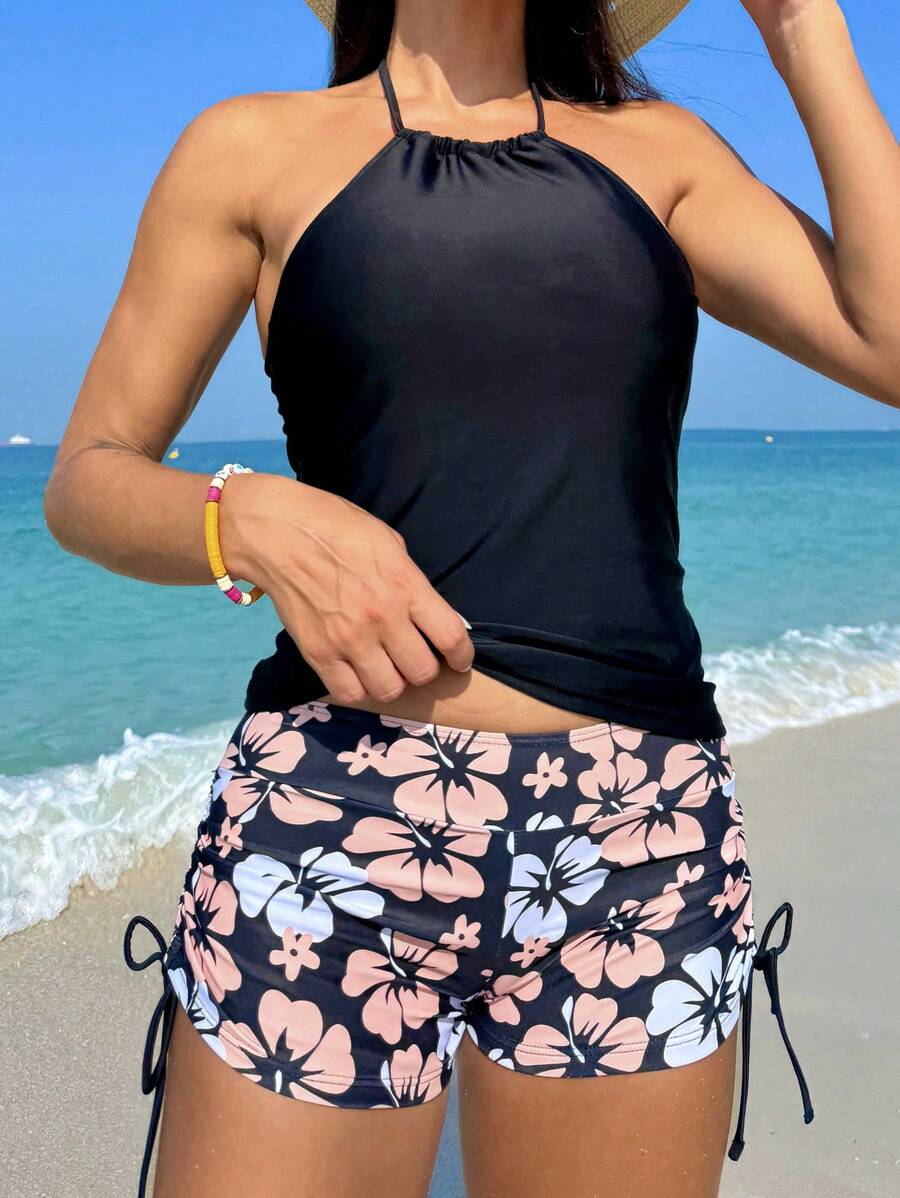 Lushie | Floral Print Bikini Top