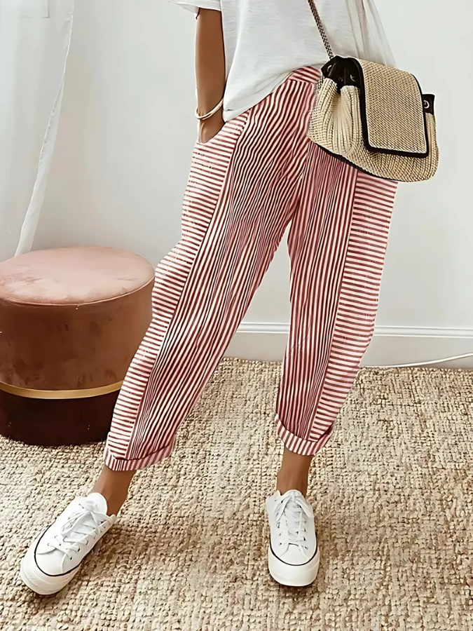 Cleo | Comfortable Striped Trousers