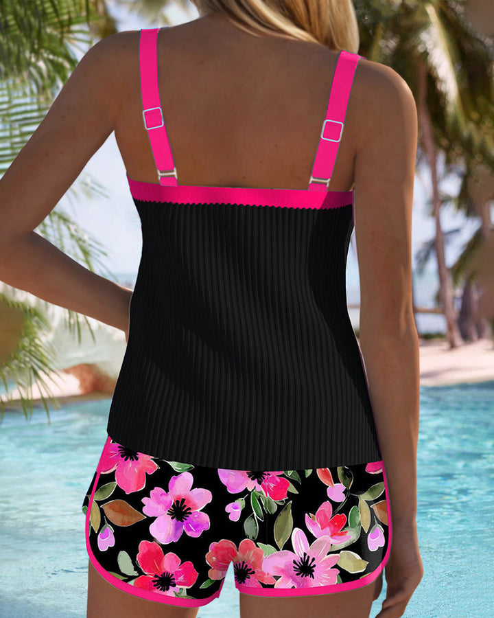 Luna | Stylish Floral Tankini Set