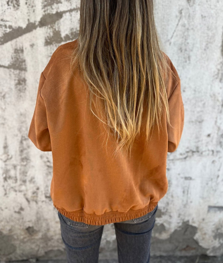 Zara | Chic Suede Bomber Jacket