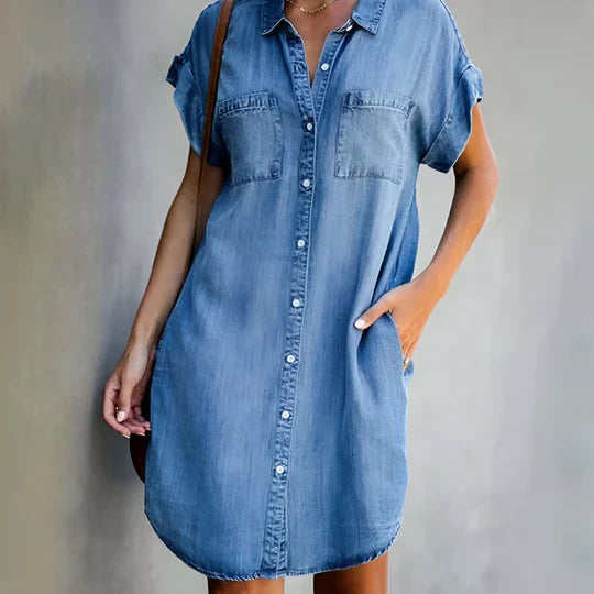 Polly | Stylish Denim Belly Dress