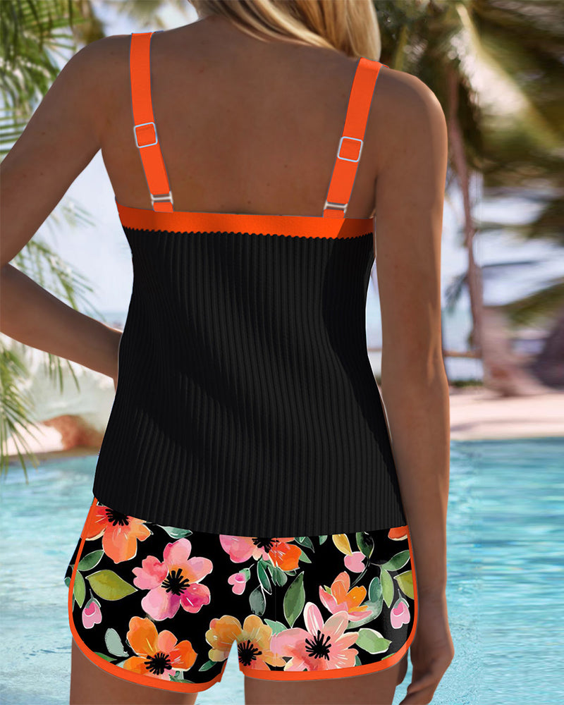 Luna | Stylish Floral Tankini Set