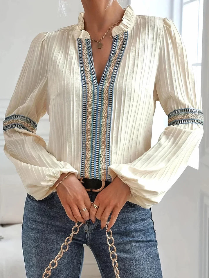 Vivid | Elegant V-Neck Blouse