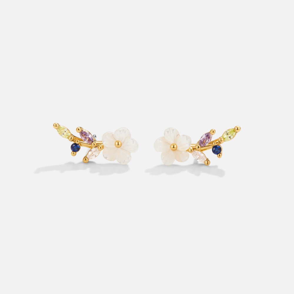 Luna | Elegant Floral Earrings