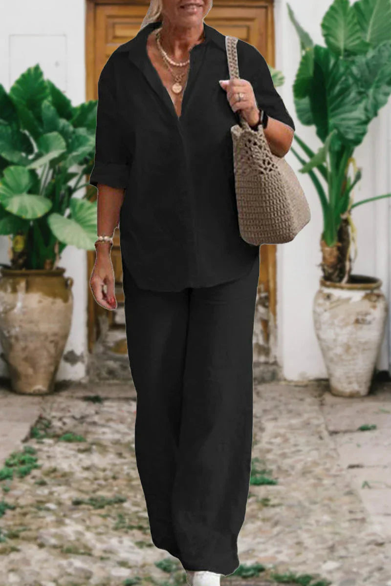 Mila | Effortless Shirt and Trousers Set