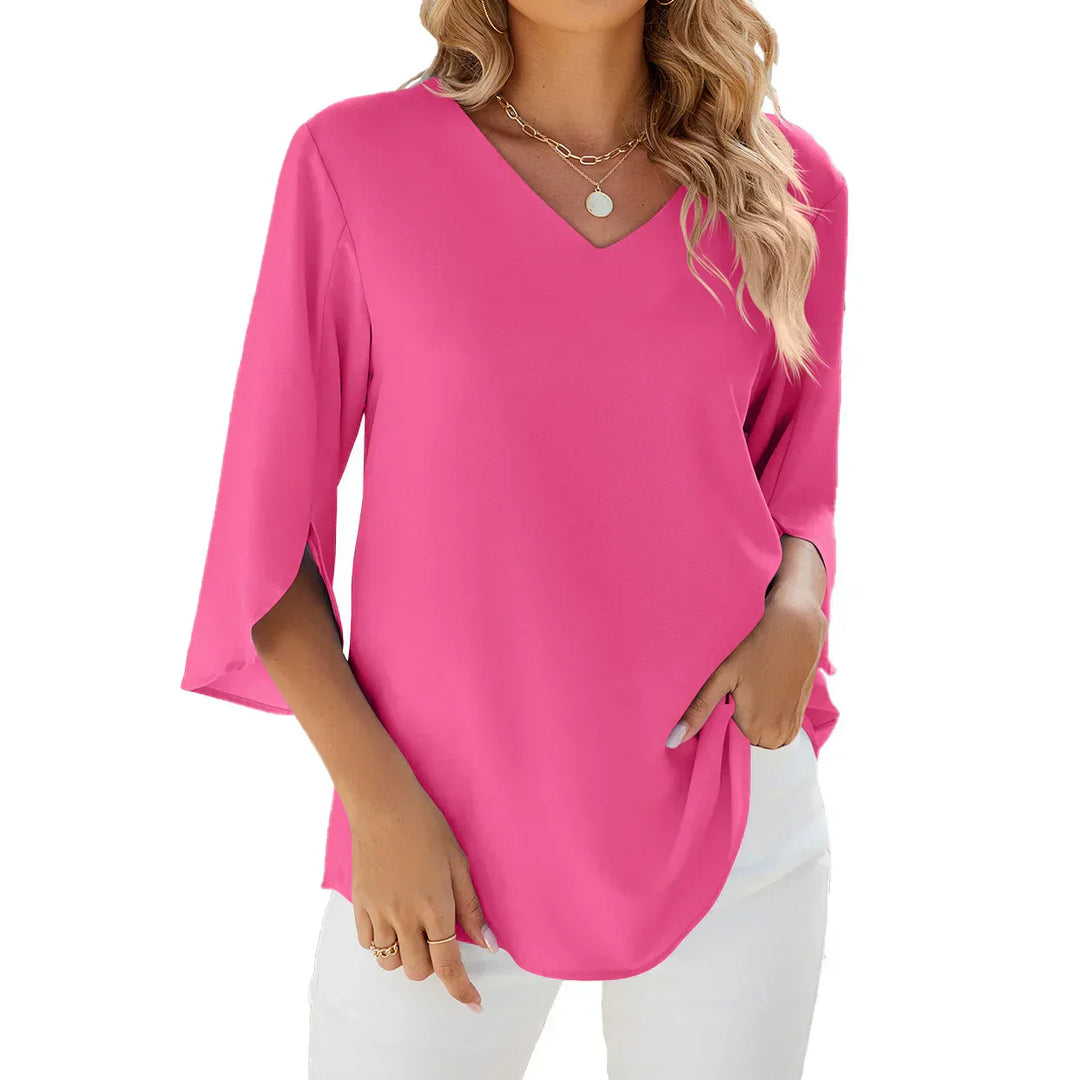 Luna | Chic V-Neck Blouse
