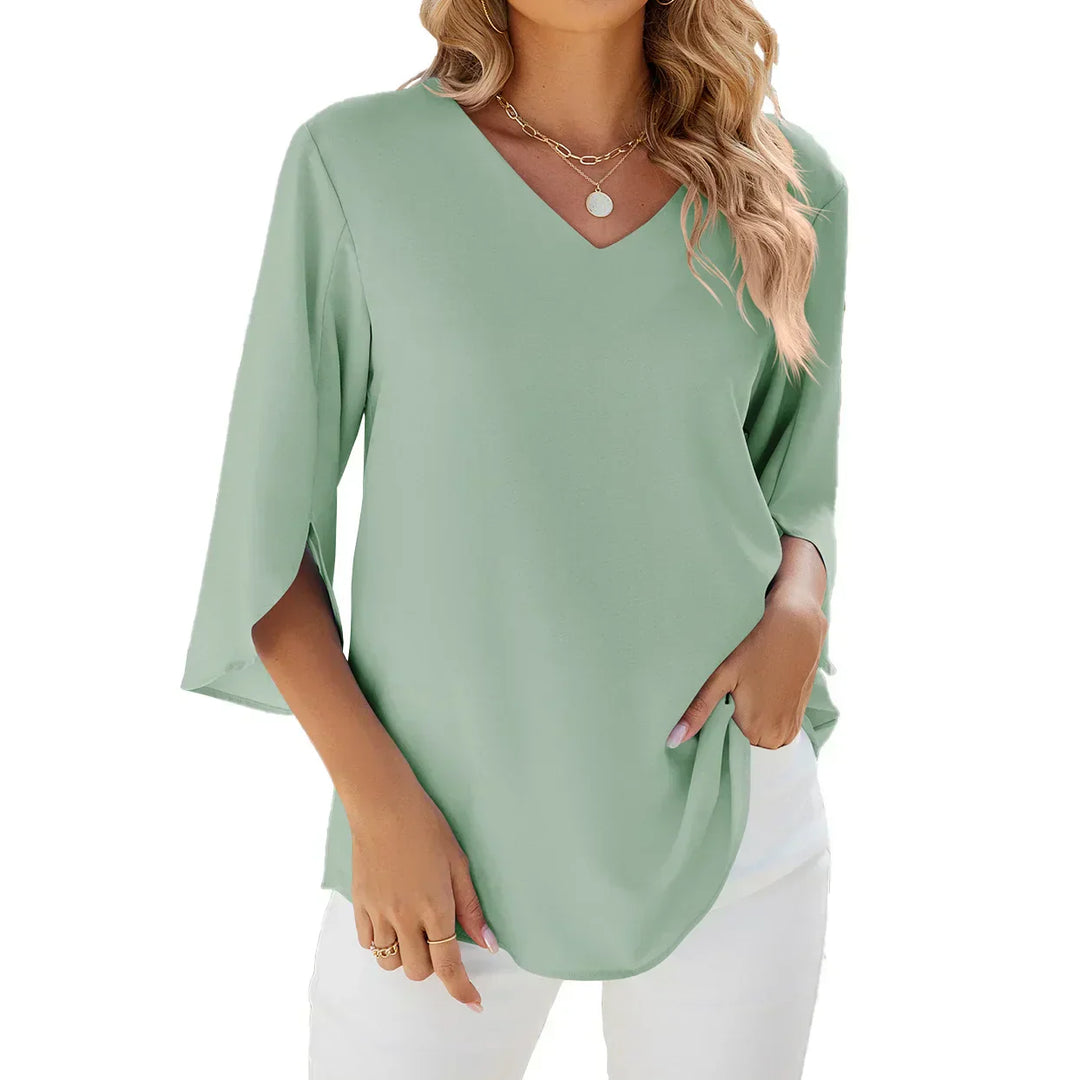 Luna | Chic V-Neck Blouse