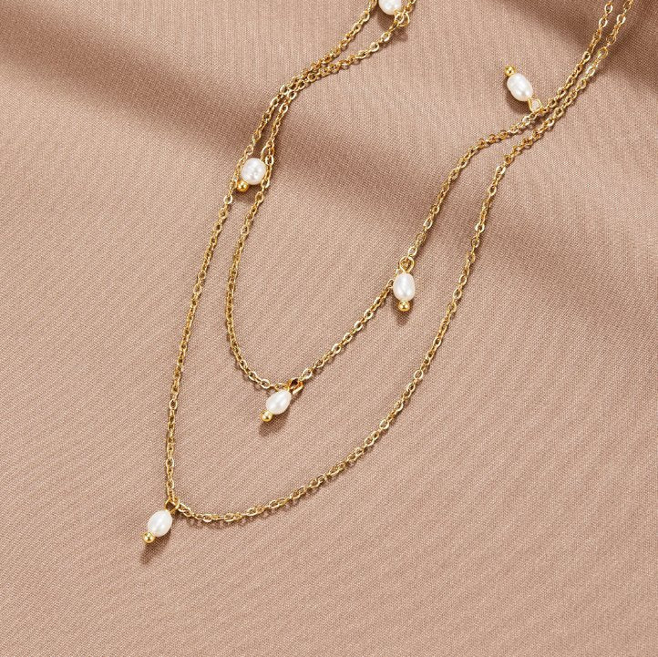 Luna | Chic Pearl Layered Necklace