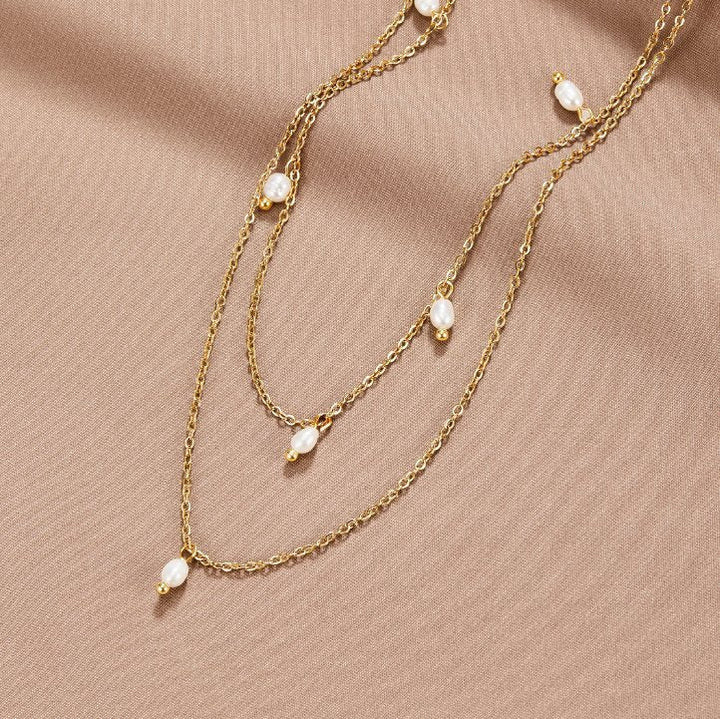 Luna | Chic Pearl Layered Necklace