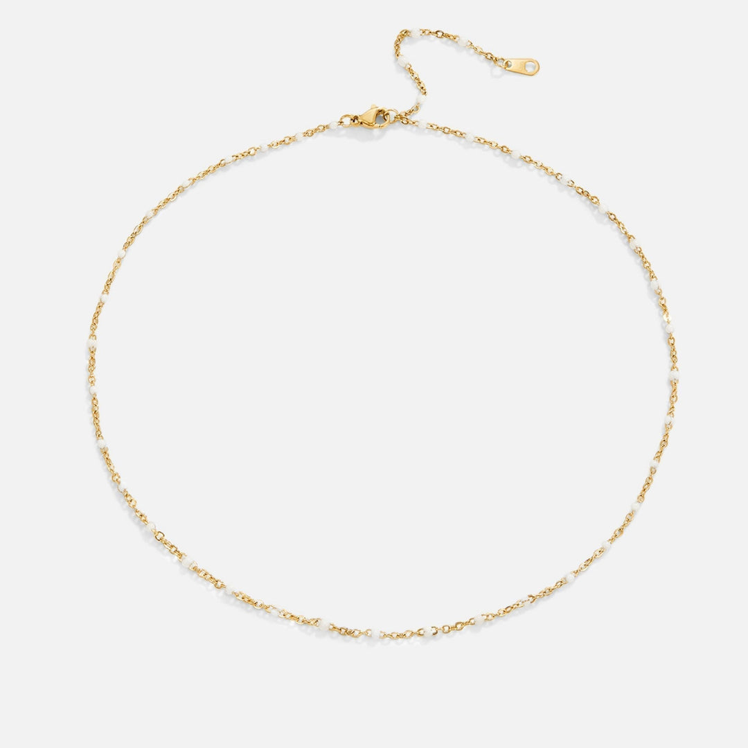 Luna | Chic White Bead Necklace